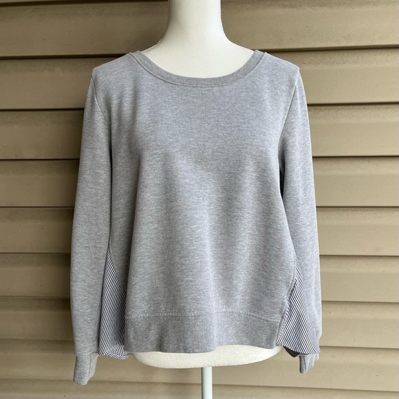 •Kensie• Mixed Media Sweatshirt Top - Size Medium - Picture 3 of 8